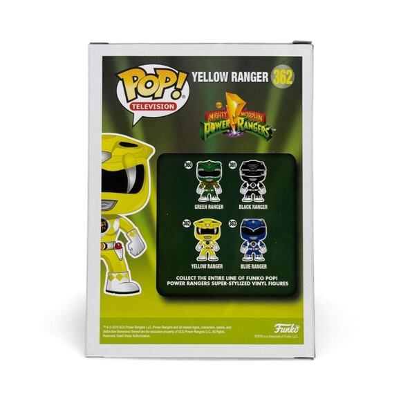 Funko Pop Unopened Yellow Ranger 362 Mighty Morphin' Power Rangers Metallic - Picture 3 of 10